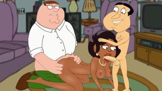 Family Guy Griffin - Donna Threesome With Peter and Quagmire P65